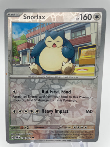 Snorlax TWMen 136/167 Reverse Holo RH