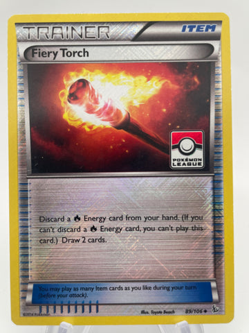 Fiery Torch 89/106 LP Pokemon League STAMPED