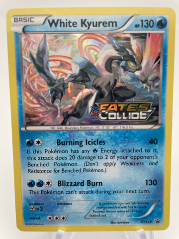 White Kyurem XY128 Fates Collide Pre Release Stamped - MP