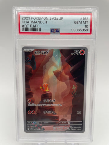 PSA10 Pokemon Japanese sv2a 168/165 Charmander Art Rare 151