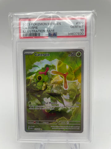 PSA10 Pokemon MEWen 172/165 Caterpie Illustration Rare from Pokemon 151