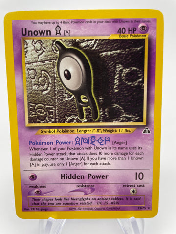 Unown A 33/75 Neo Discovery LP