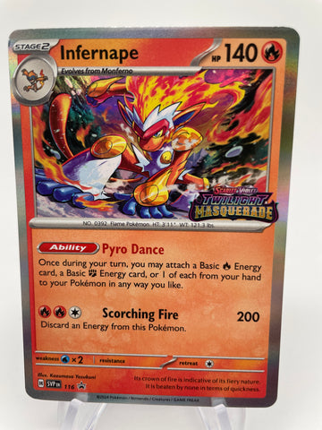 Infernape SVPen 116 Black Star Promo Twilight Masquerade Stamped