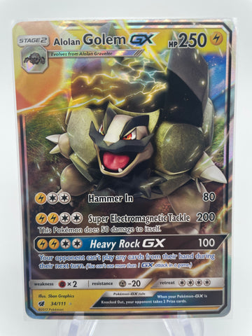 This amazing Alolan Golem GX from Pokechalet.com Crimson Invasion shows you exactly where to buy your Pokemon TCG Pokemon Cards