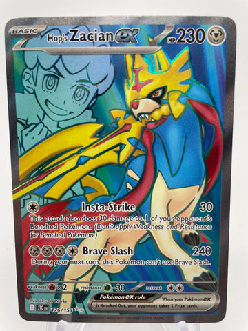 Hop's Zacian ex 176/159 JTGen Double Rare Full Art