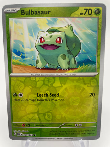 Bulbasaur MEWen 001/165 RH Reverse Holo Cosmos Costco Exclusive