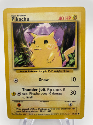 Base Set Pikachu Unlimited	58/102	HP