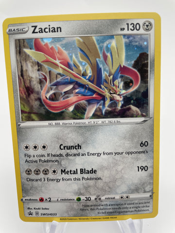 Zacian SWSH033  Holo Black Star Promo