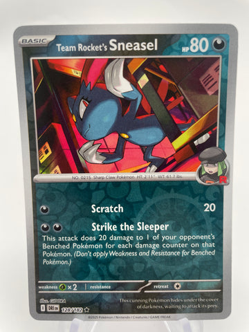 Team Rocket's Sneasel 128/182 Reverse Holo RH