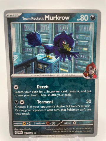 Team Rocket's Murkrow DRIen 127/182 Reverse Holo RH