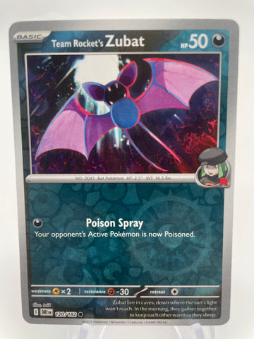 Team Rocket's Zubat DRIen 120/182 Reverse Holo RH