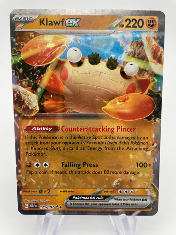 Klawf ex Pokemon Card found on the shores of Pokechalet.com in Bedford, NS - the best places to buy pokemon cards in halifax