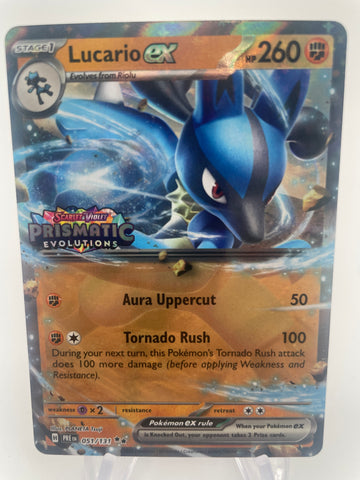Lucario ex 051/131 PREen Prismatic Evolutions Stamp