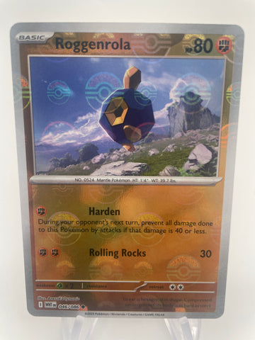Roggenrola WHTen 046/086 Reverse Holo RH Pokeball