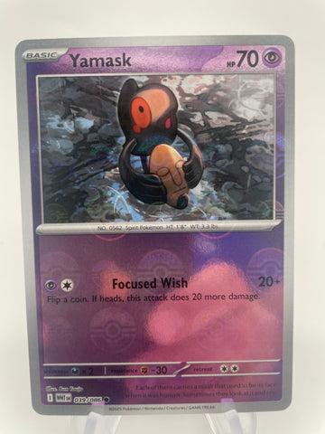Yamask WHTen 039/086 Reverse Holo RH Pokeball