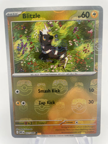 Blitzle WHTen 031/086 Reverse Holo RH Masterball