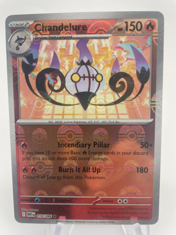 Chandelure WHTen 018/086 Reverse Holo RH Pokeball