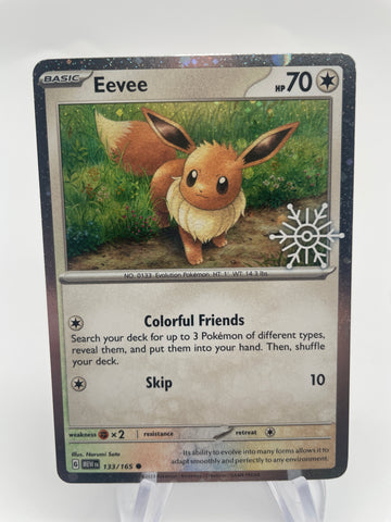 Eevee MEWen 133/165 Holo Snowflake Stamp
