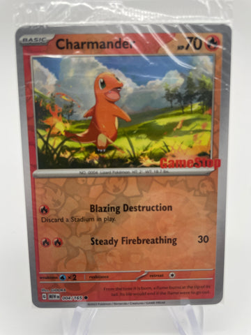 Charmander MEWen 004/165 RH GameStop Stamp