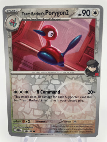 Team Rocket's Porygon2 DRIen 154/182 Reverse Holo RH
