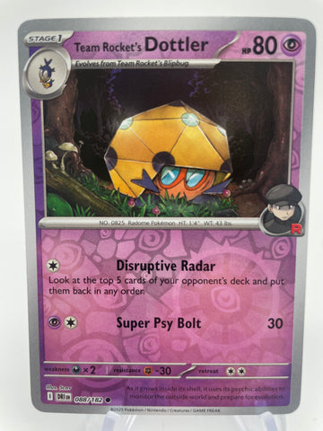 Team Rocket's Dottler DRIen 088/182 Reverse Holo RH