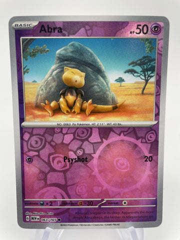 Abra MEWen 063/165 RH Reverse Holo