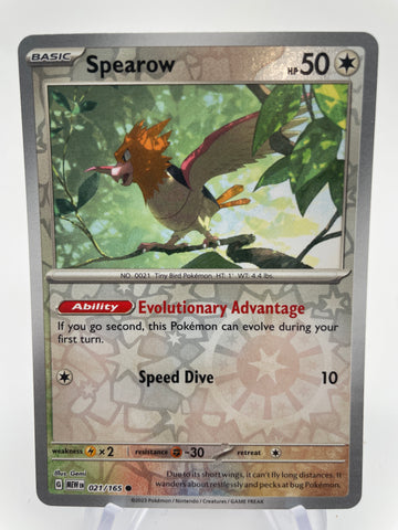 Spearow MEWen 021/165 RH Reverse Holo