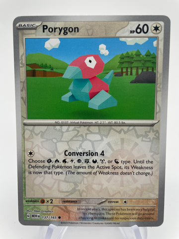 Porygon MEWen 137/165 RH Reverse Holo