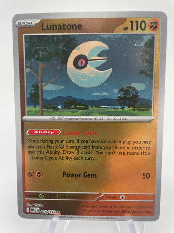 Lunatone MEGen 074/132 Reverse Holo